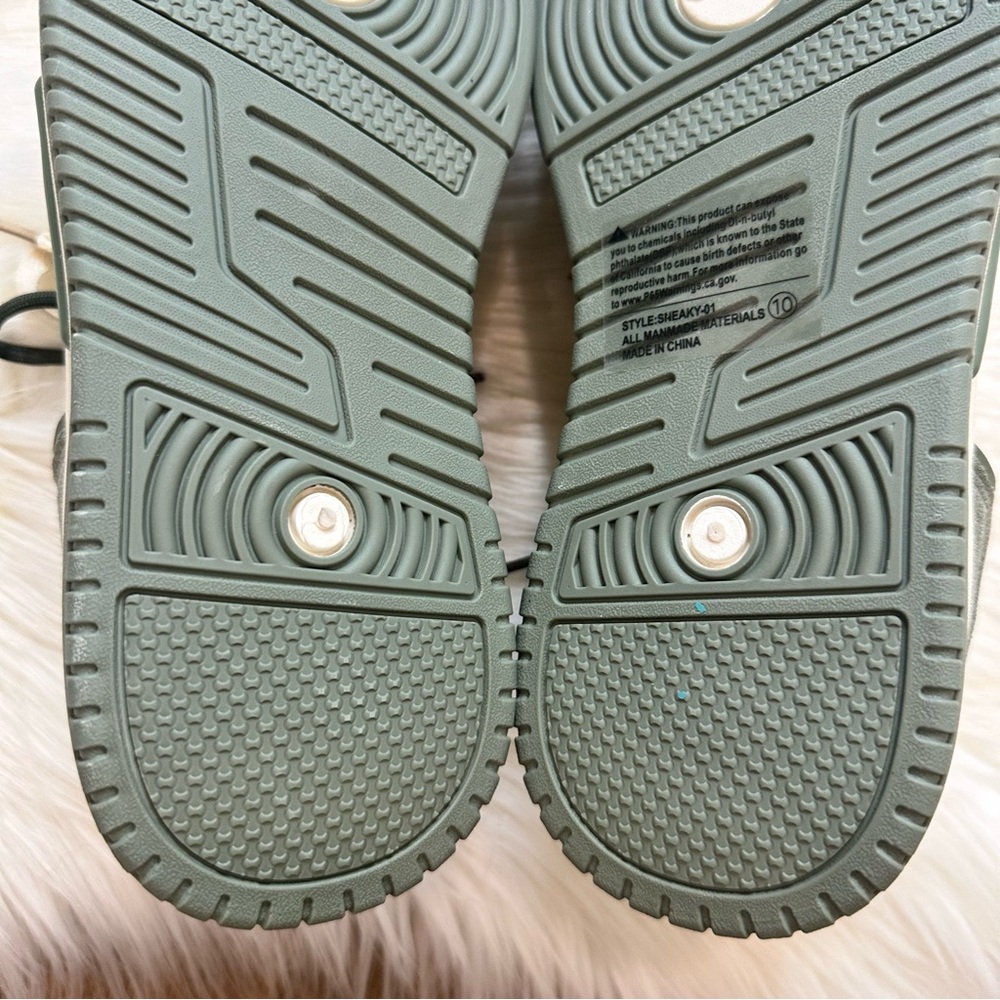 Nanamacs Belovely Green and White Platform Retro Sneakers Size 10 - Picture 16 of 16